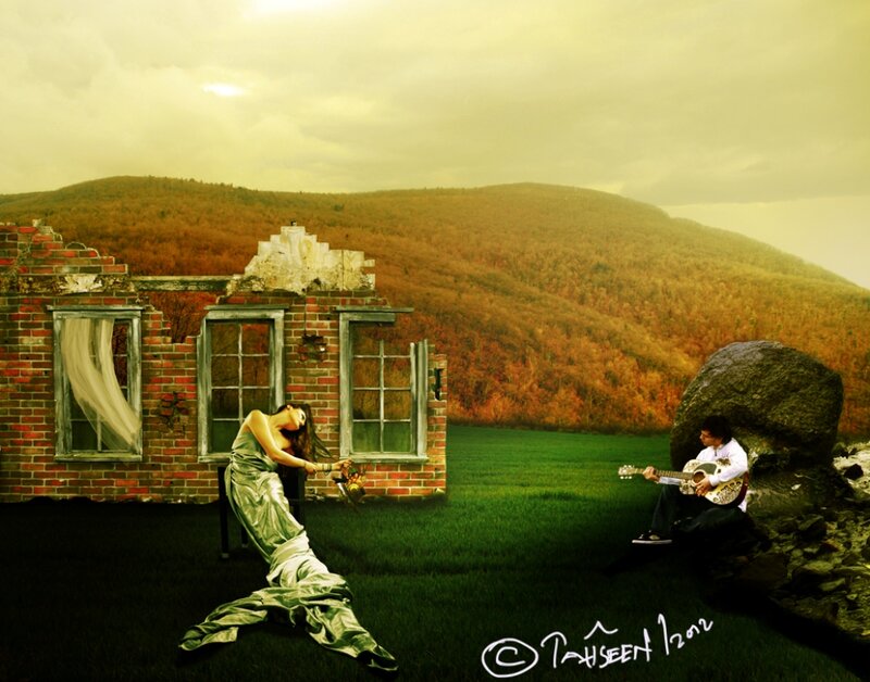 Woman and Man in Ruins