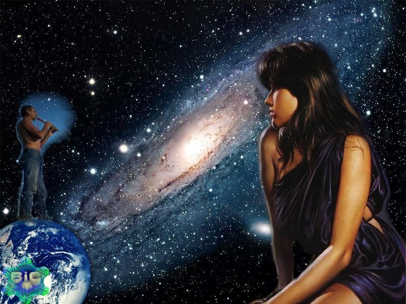 Woman and Man in Space