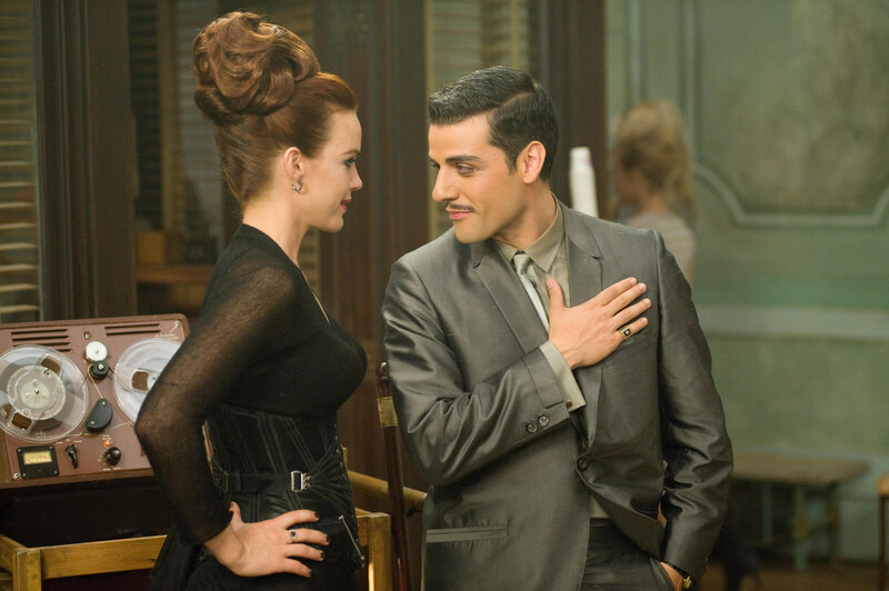 Woman and Man in Suit — Black, Dramatic