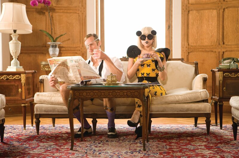 Woman and Man on Couch — Yellow