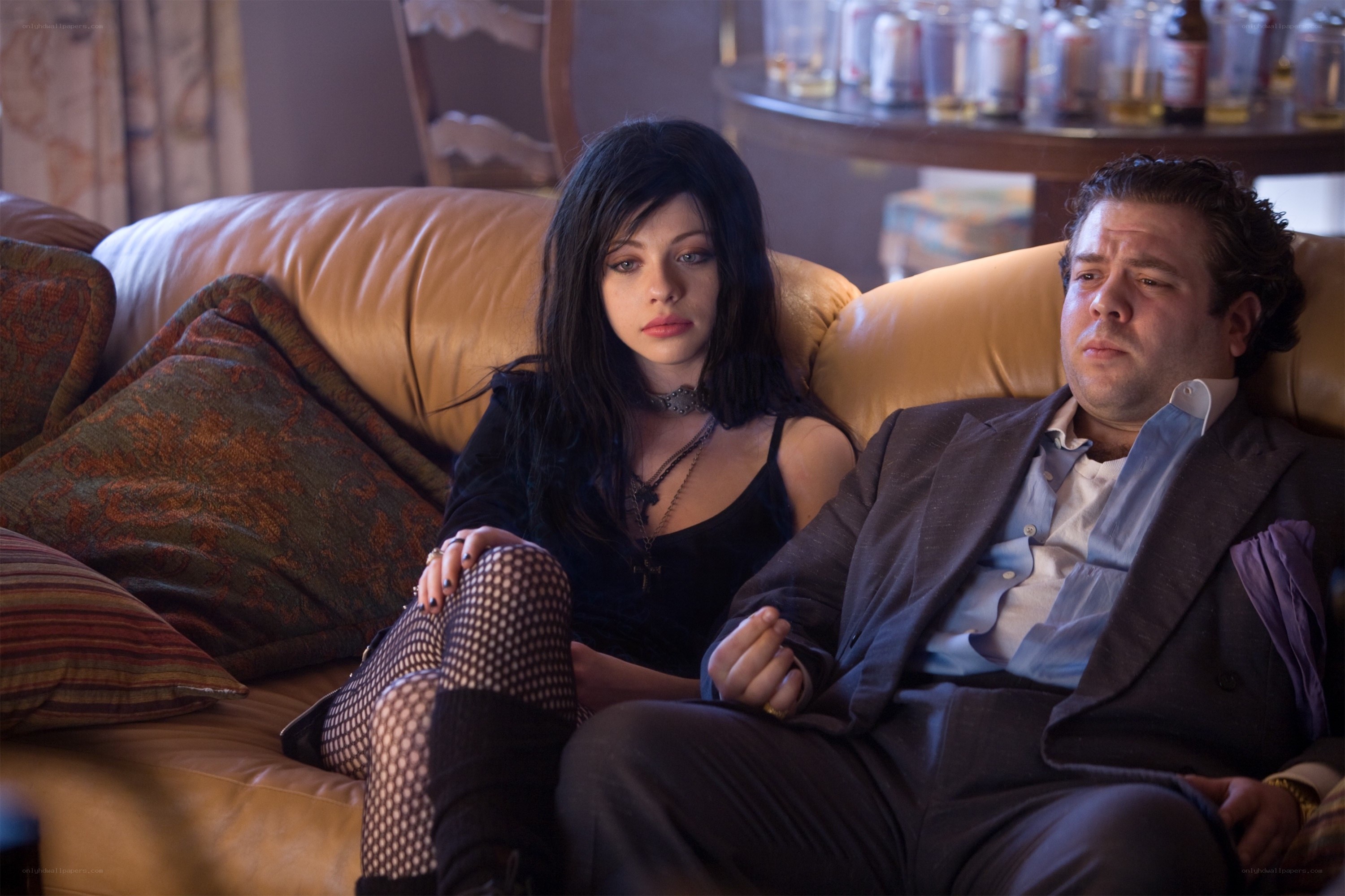 woman and man on couch