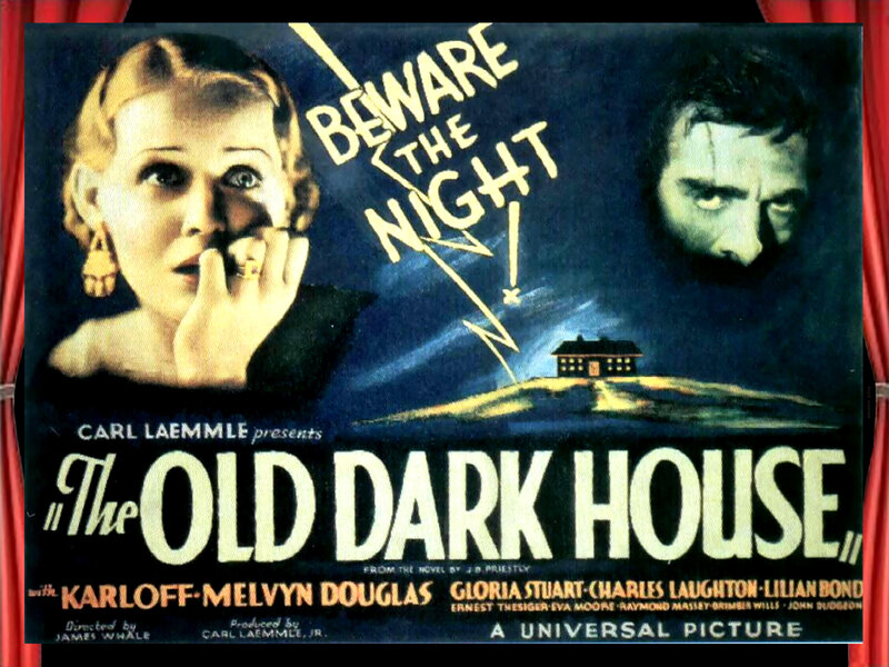 Woman and Man on Poster — Blue, Dramatic, Night
