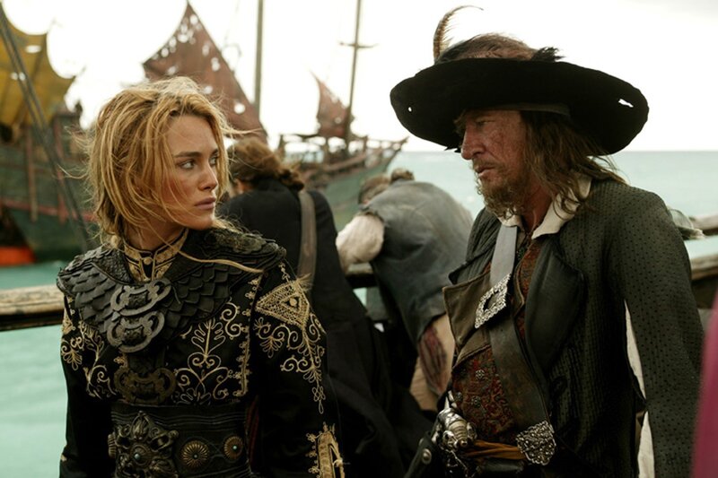 Woman and Man on Ship — Black