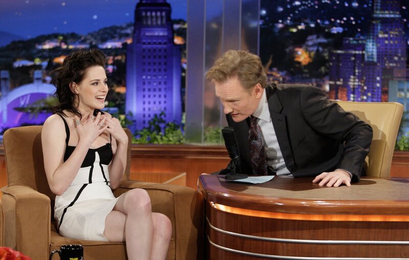 Woman and Man on Talk Show — Brown, Conversational