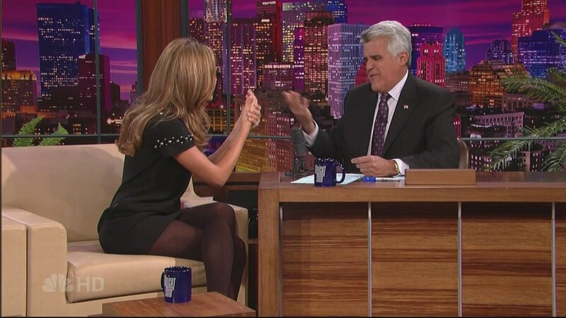 Woman and Man on Talk Show — Purple