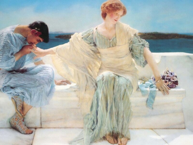 Woman and Man on Terrace