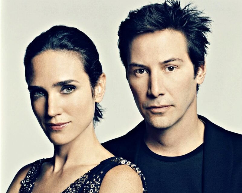 Woman and Man Portrait — Black, Serious