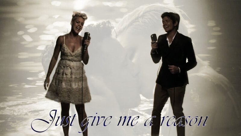 Woman and Man Singing — White