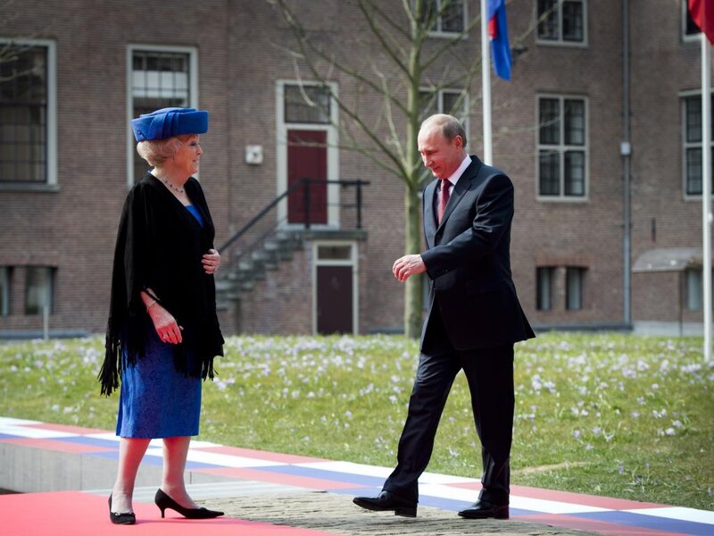 Woman and Man Walking — Blue