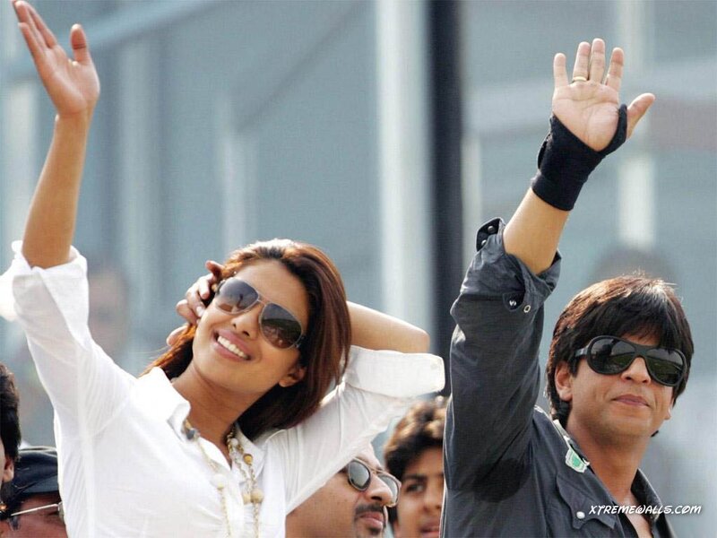 Woman and Man Waving — White