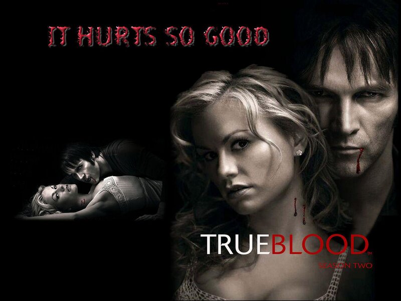 Woman and Man with Blood — Black