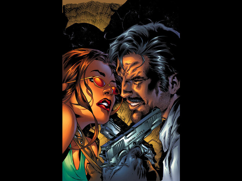 Woman and Man with Gun