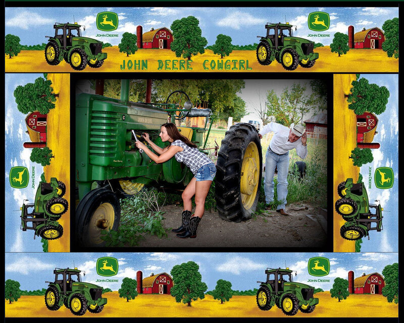 Woman and Man with Tractor