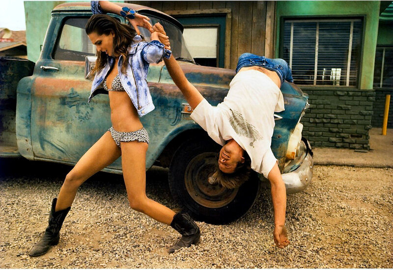 Woman and Man with Truck