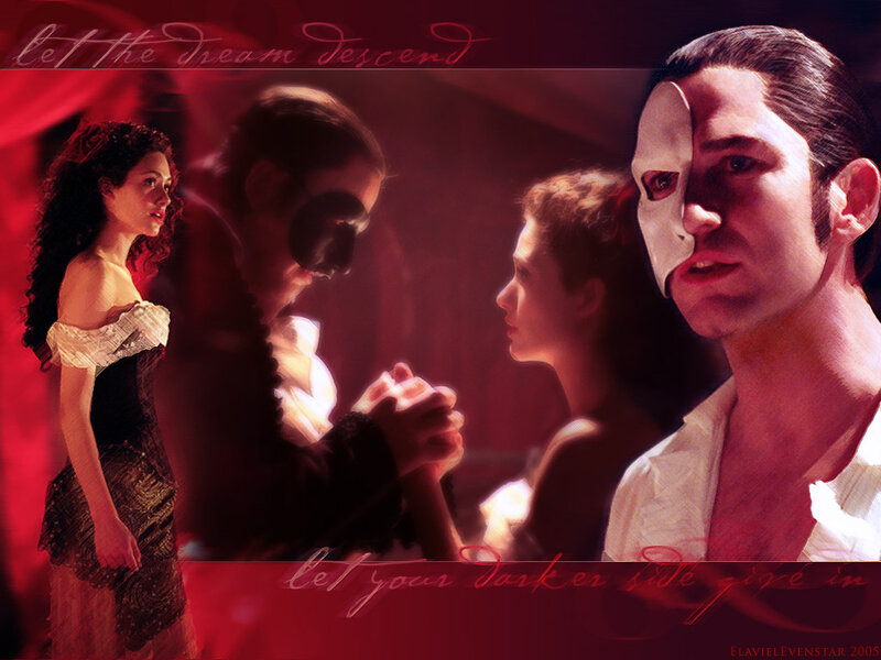 Woman and Masked Man — Red