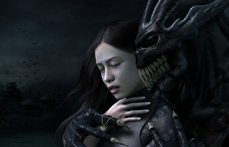 Woman and Monster — Black
