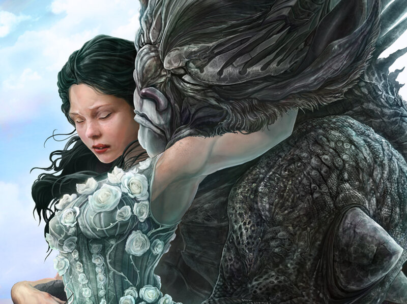 Woman and Monster — Gray