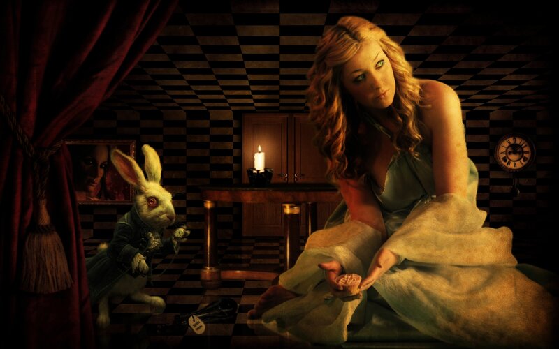 Woman and Rabbit in Room