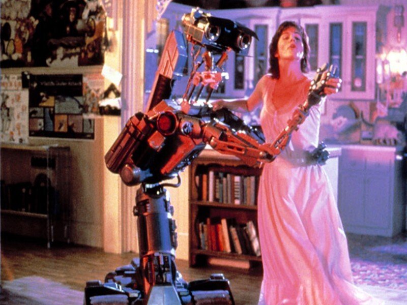 Woman and Robot Dancing