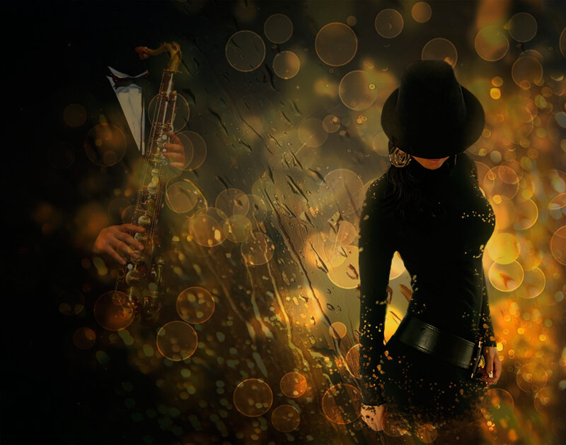 Woman and Saxophonist