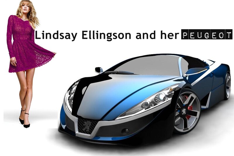Woman and Sports Car — Blue, Dramatic