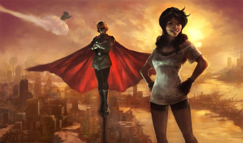 Woman and Superhero