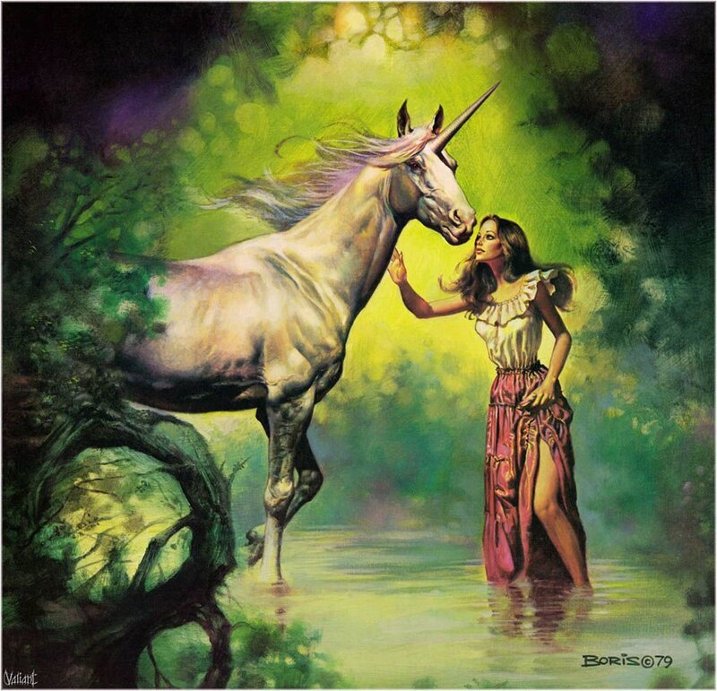 Woman and Unicorn in Water