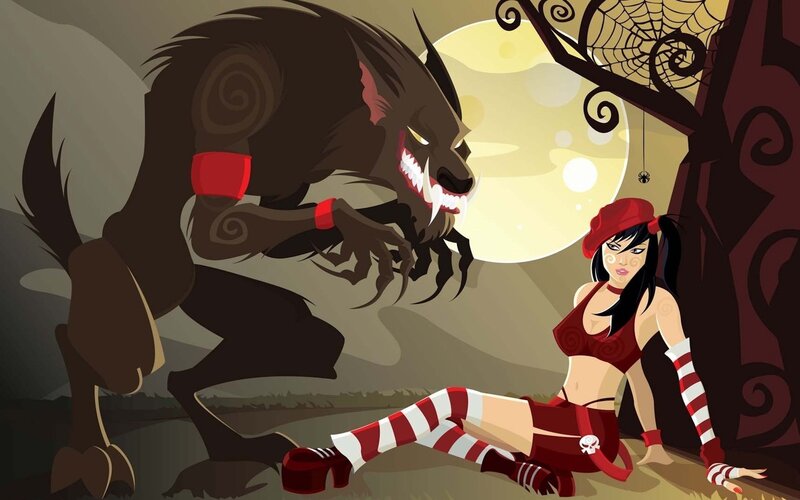 Woman and Werewolf — Brown, Dramatic