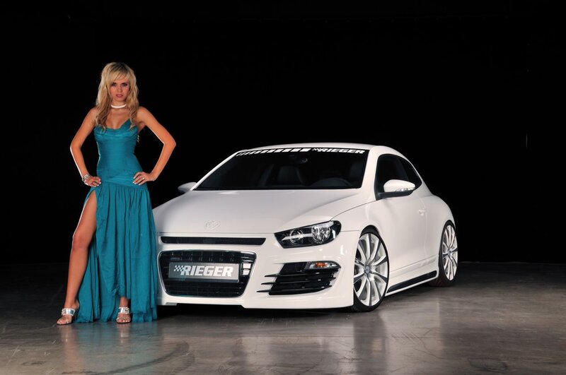 Woman and White Car