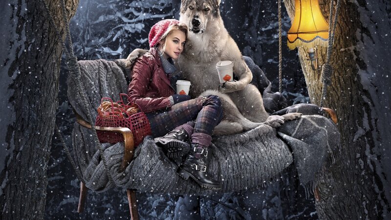 Woman and Wolf in Swing