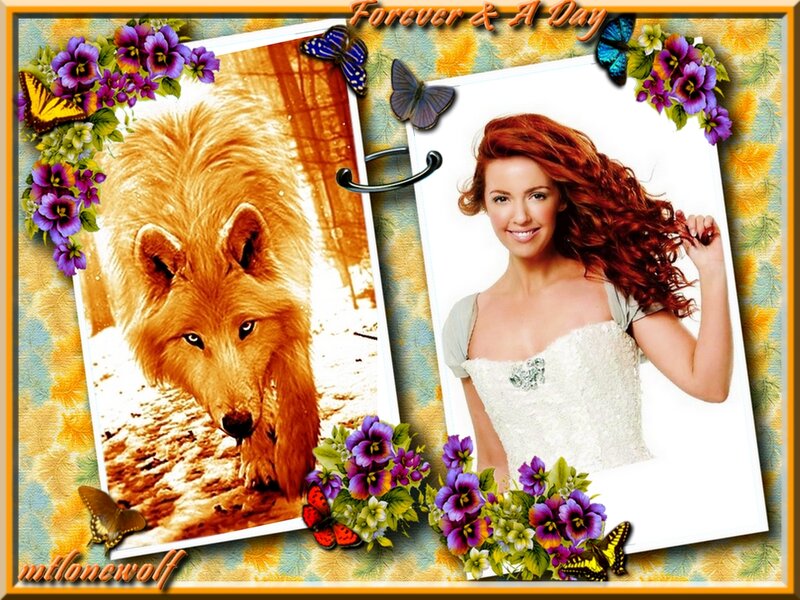 Woman and Wolf — Purple