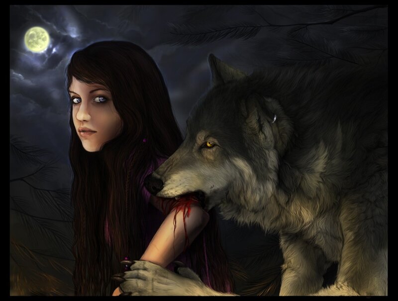 Woman and Wolf