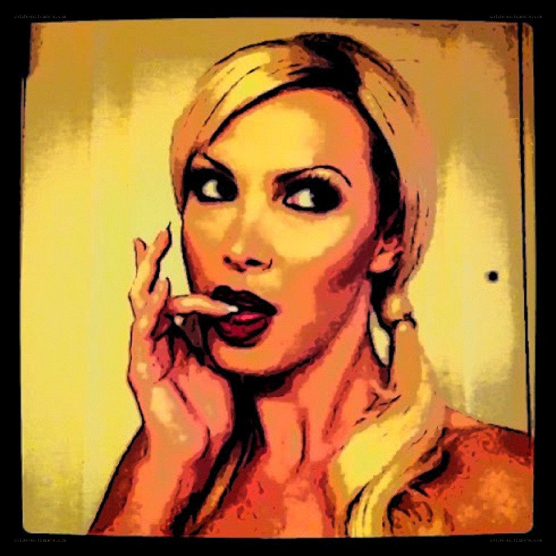 woman applying lipstick