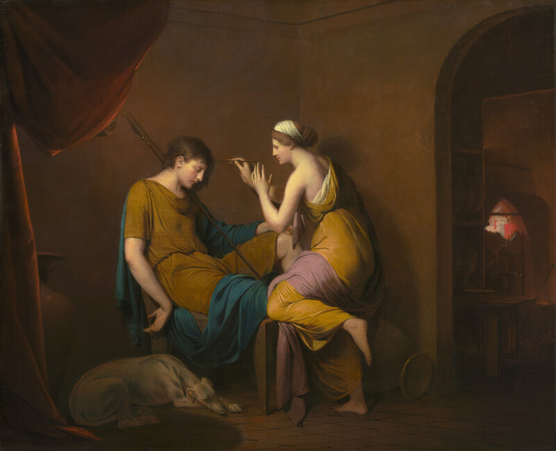 Woman Applying Makeup to Man — Brown