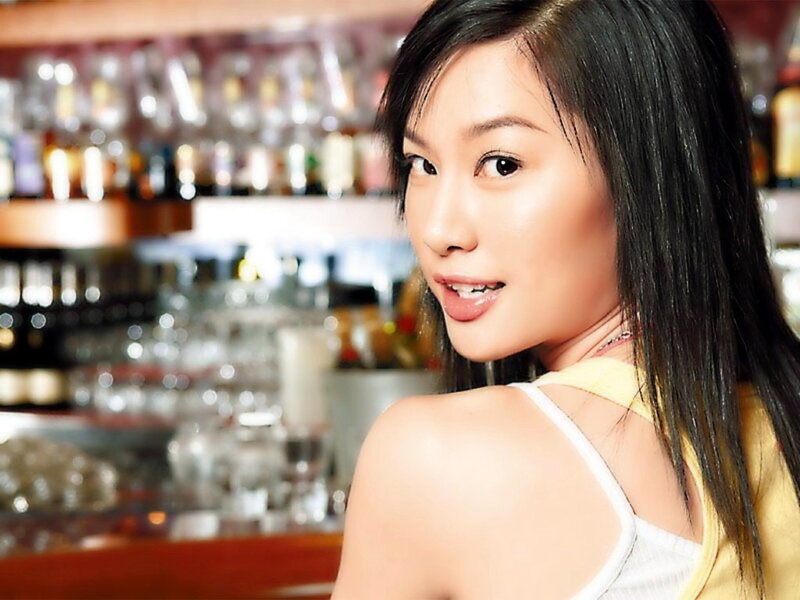 woman at a bar