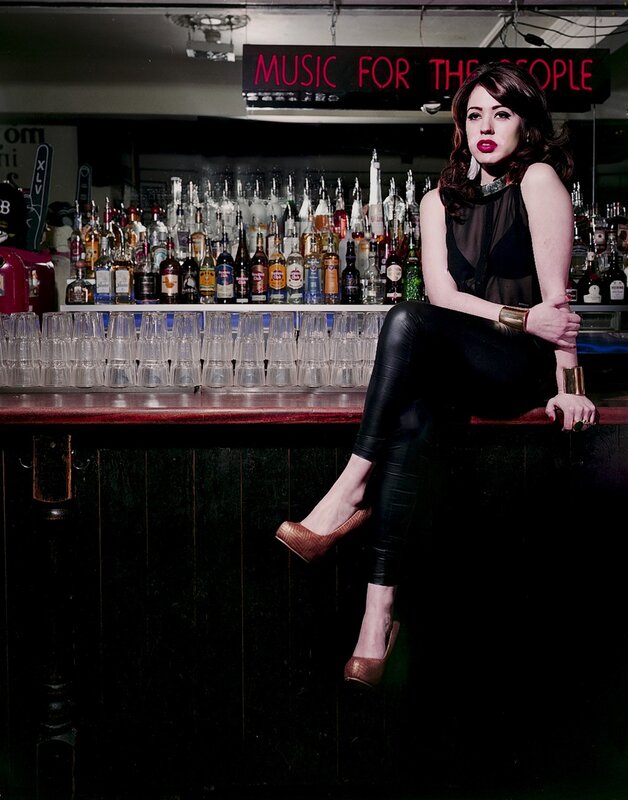 woman at a bar counter