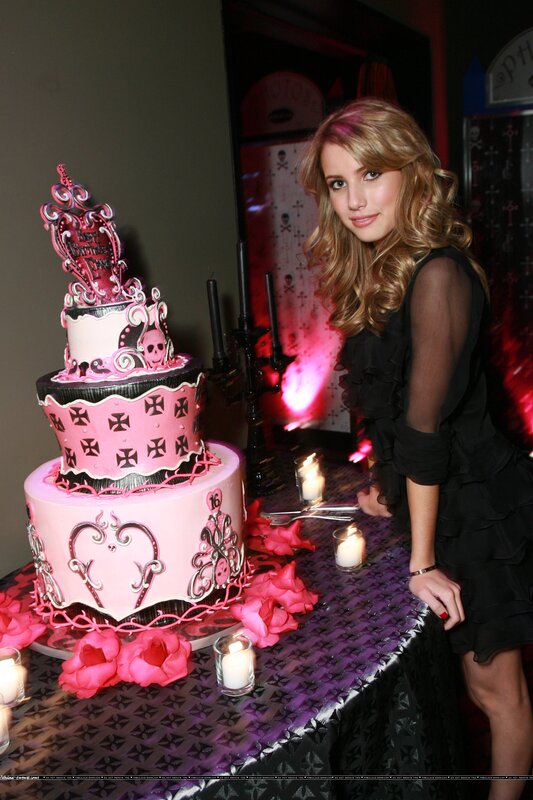 Woman at a birthday cake