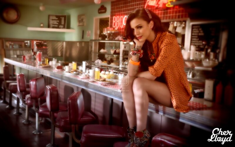 woman at a diner counter
