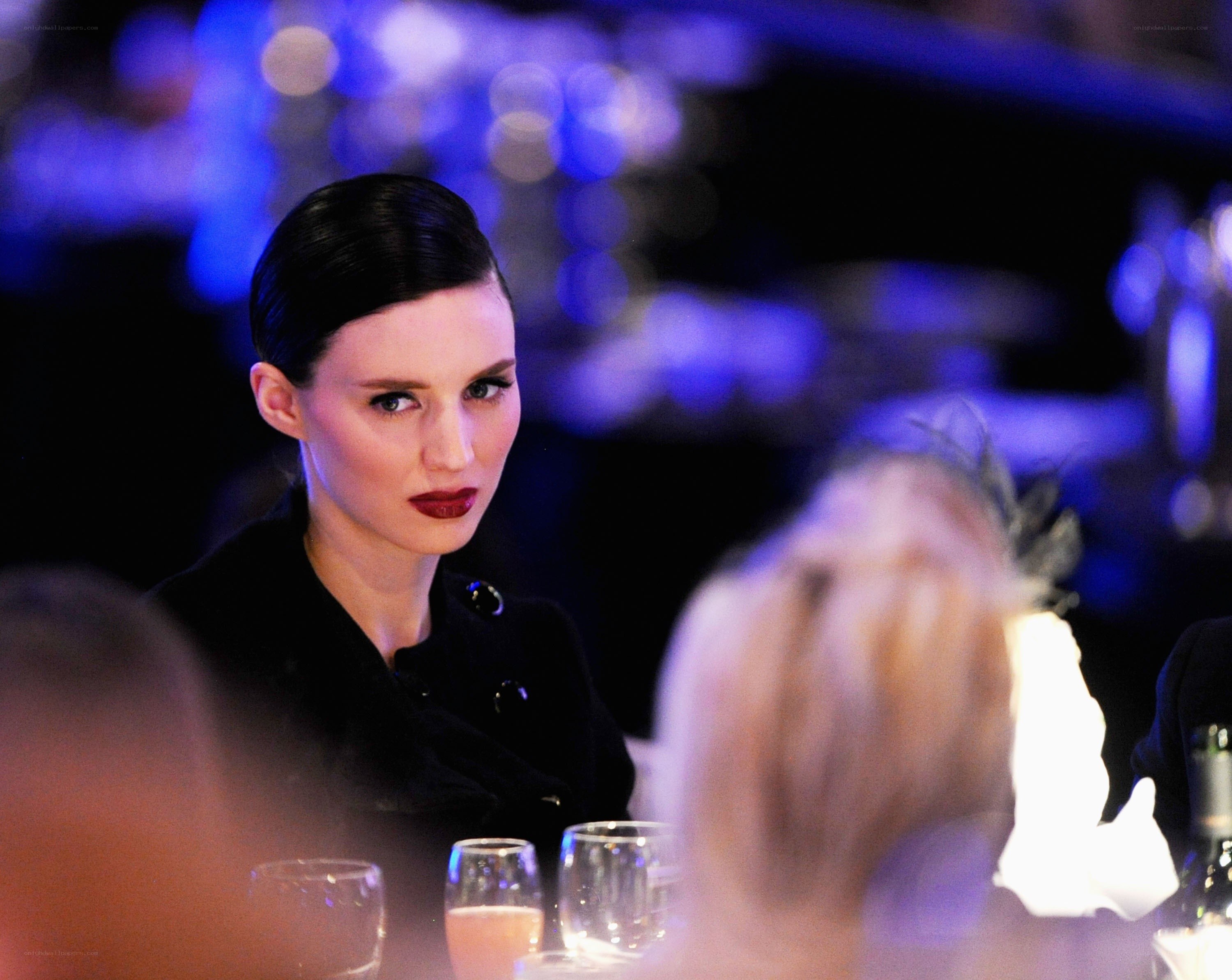 woman at a formal dinner