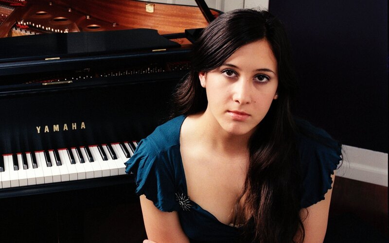 woman at a piano