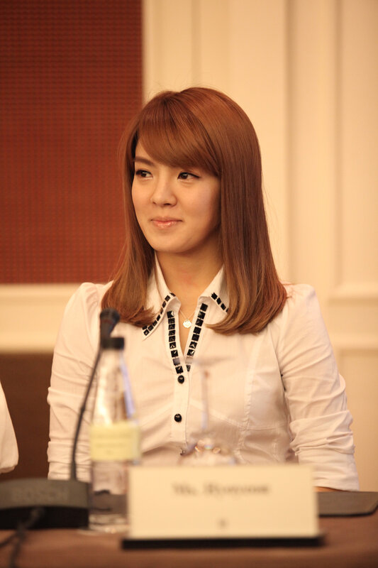 woman at a press conference