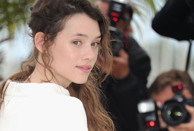 woman at a press event