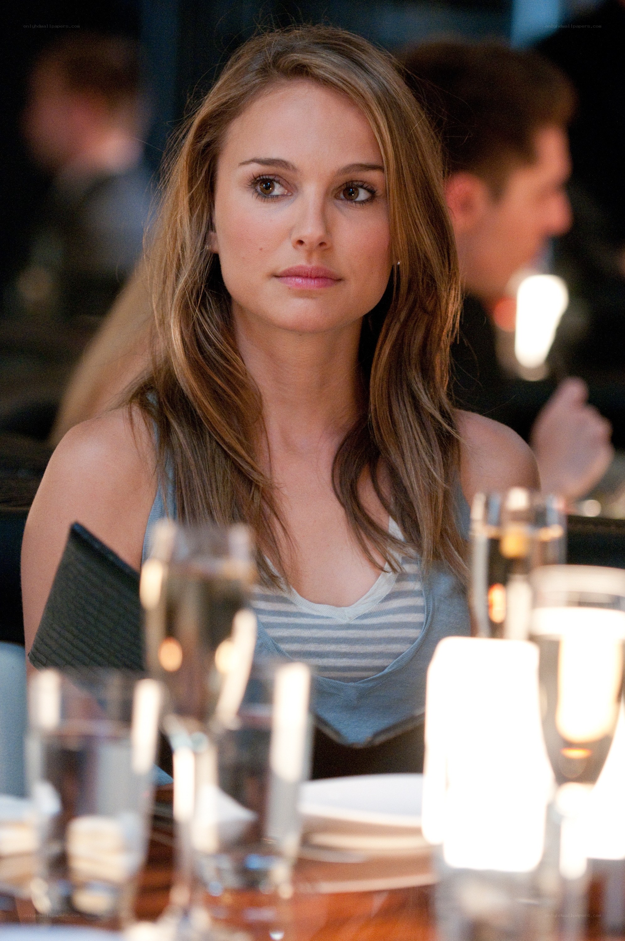 woman at a restaurant table