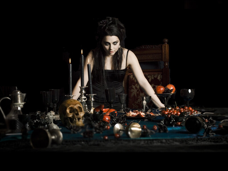 Woman at a Table — Black