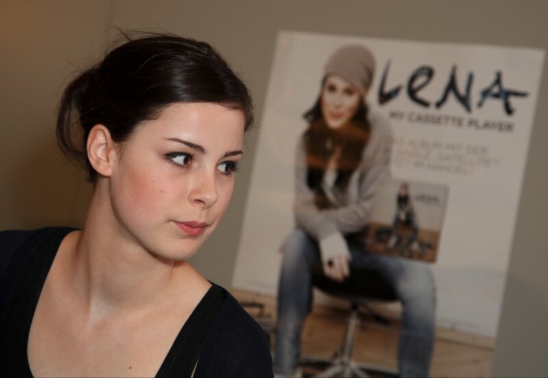 woman at album promotion