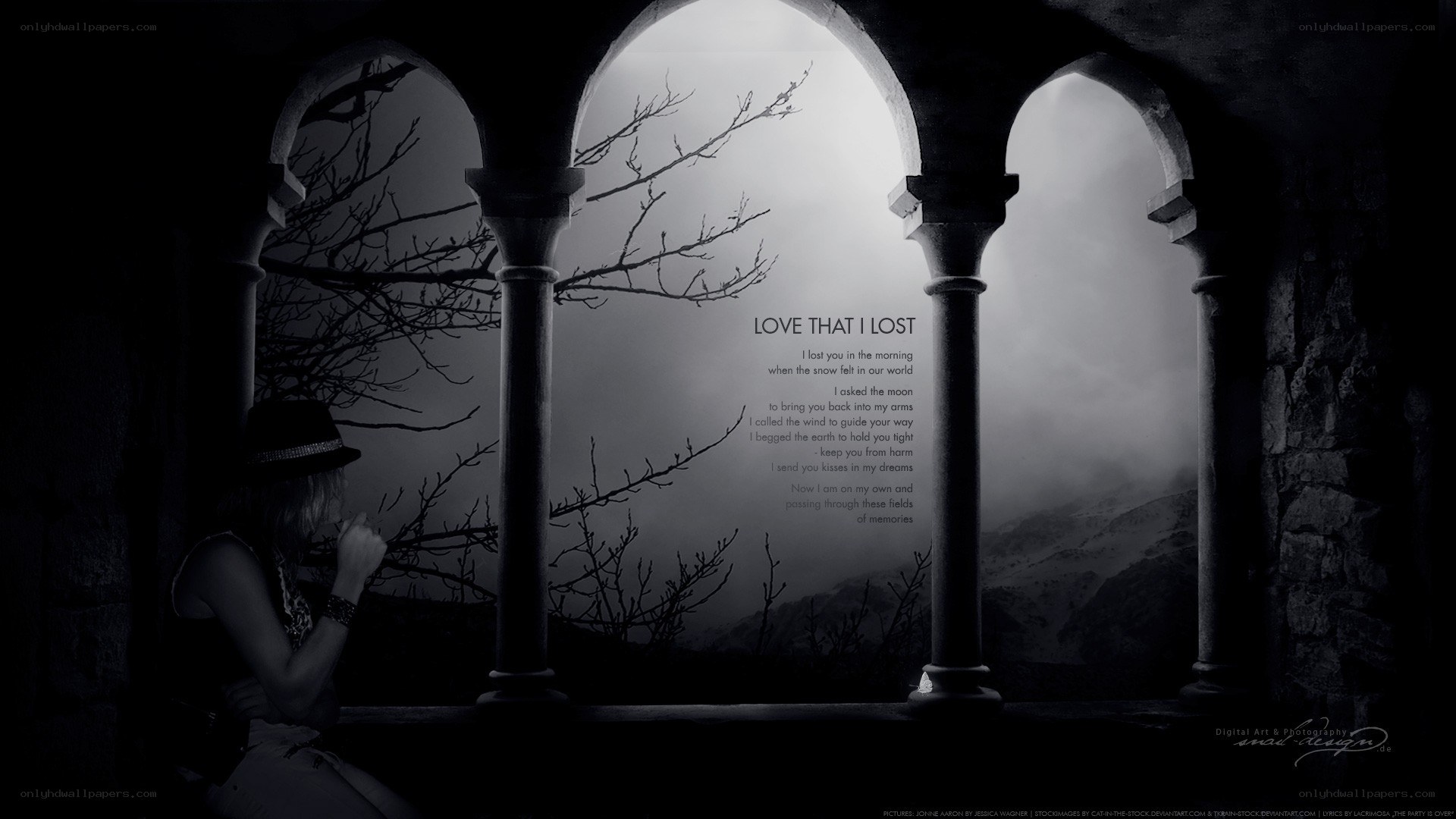 woman at arched window