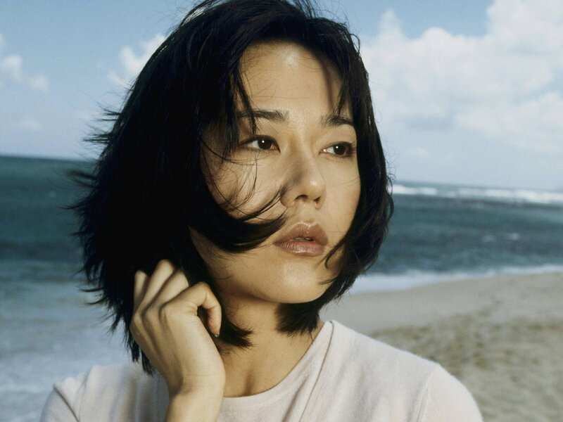 Woman at Beach — Blue, Contemplative