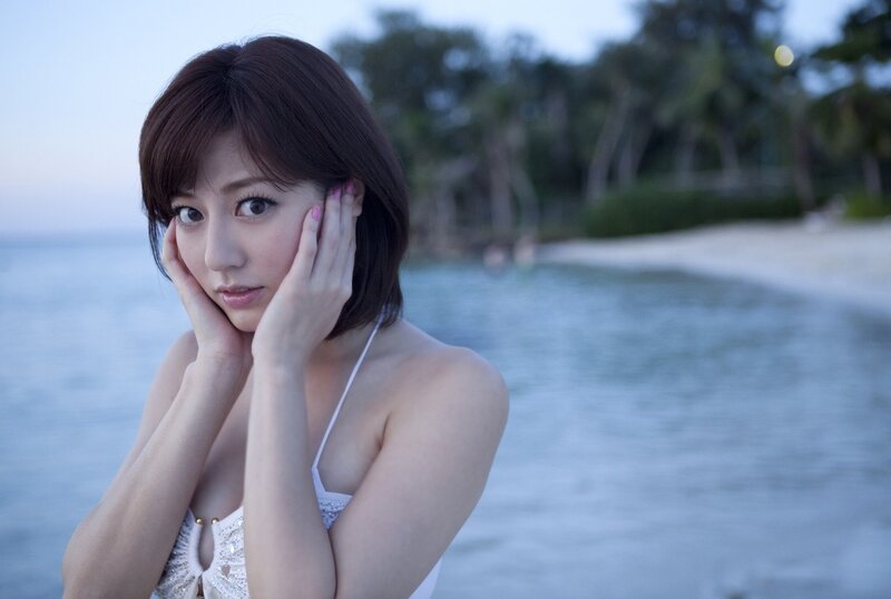 woman at beach in evening