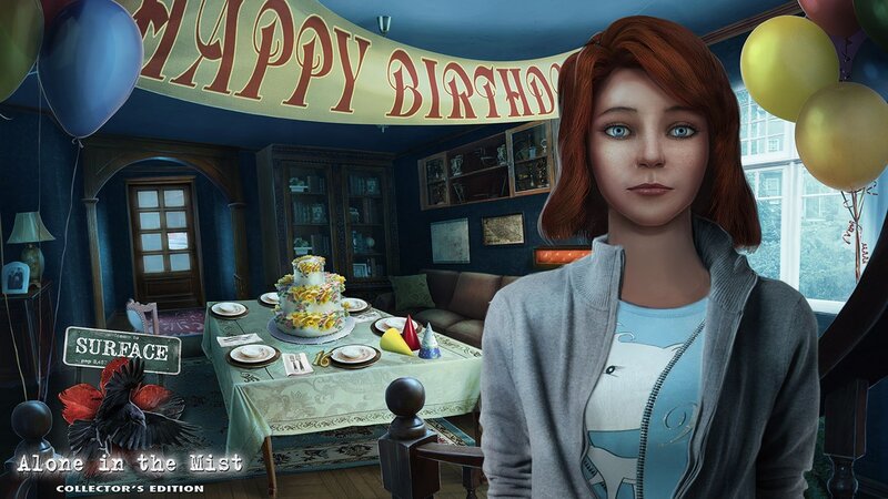 Woman at Birthday Party — Blue