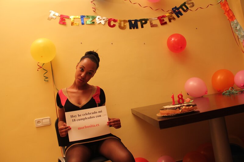 Woman at birthday party